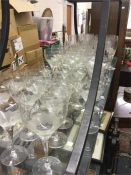 A large set of good etched glass.