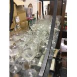 A large set of good etched glass.