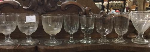 A group of Antique glass rummers.