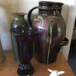 DONALD BURT studio pottery: A large jug together wi