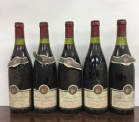 5 x 75cl bottles of Mâcon Supérieur Rouge 1989. (5
