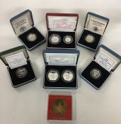 A collection of Proof silver and other coinage. Es