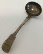 EXETER: A small silver fiddle pattern cream ladle.