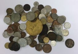 An 1821 Crown together with other coinage. Est. £2