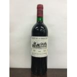 1 x 75cl bottle of Château d'Angludet Margaux 1996. (1)