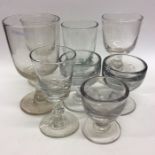 A good collection of Antique glasses of varying si