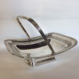 A Georgian square silver fruit basket with bright