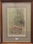 W RUSSELL FLINT: A signed framed and glazed print