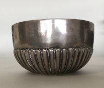 A small VIctorian silver half fluted sugar bowl. L