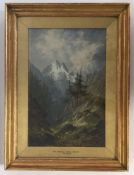 S J BARNES: "The Romsdal Horn, Norway". A framed a