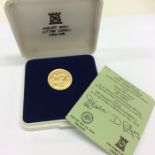A 1979 Isle of Man half sovereign in fitted box. E