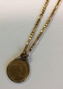 A 1982 half sovereign mounted as a pendant on fine