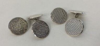A set of six engine turned silver buttons. Birming