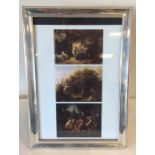 A massive silver rectangular picture frame with oa