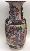 A Chinese 19th Century crackleware vase decorated