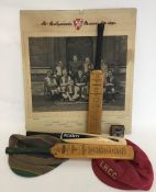 OF SPORTING INTEREST: A collection of sporting memorabilia to include an old photograph