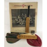 OF SPORTING INTEREST: A collection of sporting memorabilia to include an old photograph