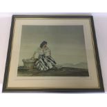 W RUSSELL FLINT: A framed and glazed print of a se