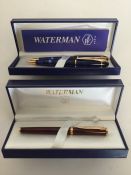 Two Waterman cased pens. Est. £30 - £40.