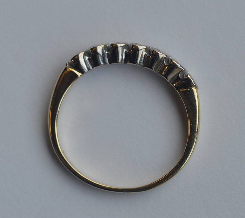 A good seven stone diamond half hoop ring in 18 ca - Image 2 of 2