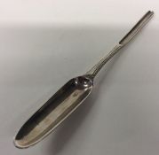 A Georgian double ended silver marrow scoop with f