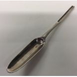 A Georgian double ended silver marrow scoop with f