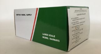 A boxed large scale model BMS L&B Open Wagon in br