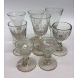 A good collection of Antique sherry glasses etc. E