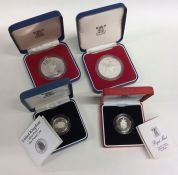 A cased silver Royal Mint £2 coin together with on