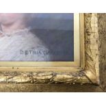 BETHIA CLARKE: A pastel portrait depicting childre