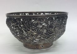 A good Chinese silver bowl attractively decorated