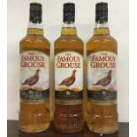 Three x 70cl bottles of The Famous Grouse Finest Scotch Whisky. (3)