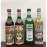 Two x 75cl bottles of Martini Rosso Vermouth Vino, together