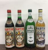 Two x 75cl bottles of Martini Rosso Vermouth Vino, together