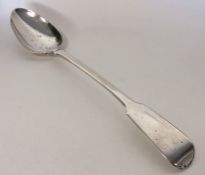 A large silver fiddle pattern basting spoon. Londo