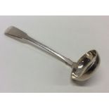 A Scottish silver fiddle pattern sauce ladle of ty