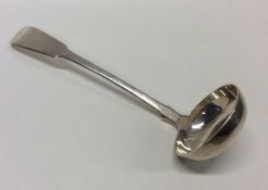 A Scottish silver fiddle pattern sauce ladle of ty