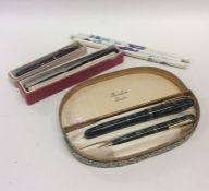 A collection of old Parker and other pens. Est. £2