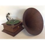 A Marathon gramophone together with attachments an