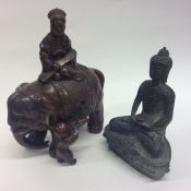 An Antique Buddha in seated position together with