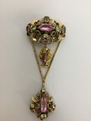 A good massive Antique brooch, the body decorated