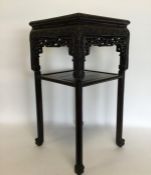 A good quality marble inlaid Chinese jardiniere st