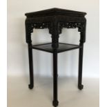 A good quality marble inlaid Chinese jardiniere st