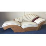 POLTRONOVA: A massive maple veneered day bed of st