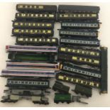 A selection of N gauge scale model locomotives and