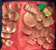 A collection of oval and other crystal intaglios.