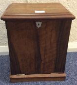 A good full front mahogany stationery box with fit