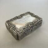 NATHANIEL MILLS: A large silver snuff box, the bod