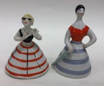 Two vintage Russian porcelain figures modelled as