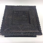 Bog Oak: A good square jewellery caddy of typical